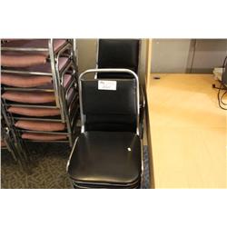 10 Black Stacking Chairs