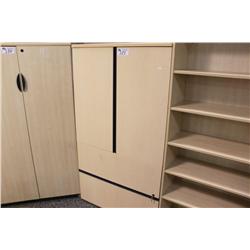 Maple 2 Drawer Lateral File Cabinet W/Hutch