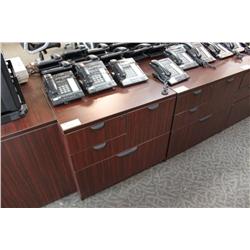 Mahogany Combination File Cabinet