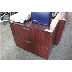 Mahogany 2 Drawer Lateral File Cabinet