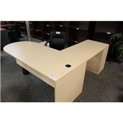 Maple L-Shape Executive Desk