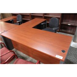 Mahogany L-Shape Desk