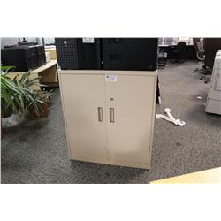 Beige 2 Door Storage Cabinet