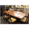 Image 1 : Cherry Wood Dining Room Table With 6 Chairs