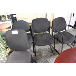 5 Black Office Chairs