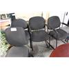 Image 1 : 5 Black Office Chairs
