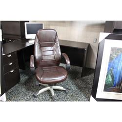 Dark Brown Leather Highback Executive Chair Model