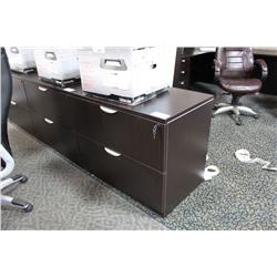Dark Mahogany 2 Drawer Lateral File Cabinet