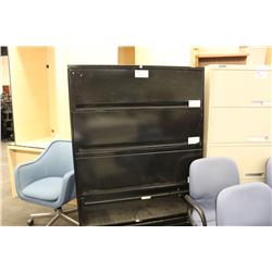 Black  5 Drawer Lateral File Cabinet