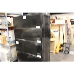 Black  5 Drawer Lateral File Cabinet