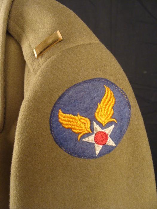 WWII US AAF PILOTOFFICER 2ND LT DOESKIN WOOL OVERCOAT