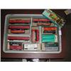 Image 1 : TL ATHEARN TRAINS- GREAT NORTHERN ENGINE, SOUTHERN  PACIFIC ENGINE & FOUR CARS, IL ASSORTED BOX CARS