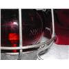 Image 3 : NICKLE PLATE RR NKP, 3 3/8" RED GLOBE ETCHED NKP,  ADLAKE LAMP    