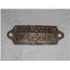 Image 1 : C&EJ BRASS MACHINE PLAQUE, RETIRED IN 1964 #1235    