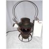 Image 1 : PENNSYLVANIA RR, PRR, 3 3/8" RED GLOBE WITH PRR  ETCHED ON GLOBE, DRESSER LAMP    