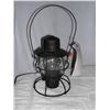 Image 1 : FRISCO, 5 1/2" CLEAR GLOBE ETCHED FRISCO, HANDLAN  LAMP    