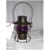 Image 1 : PENNSYLVANIA PRR, 3 3/8" BLUE GLOBE, HANDLAN LAMP    