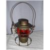 Image 1 : MISSOURI & PACIFIC RR, 3 3/8" AMBER GLOBE HANDLAN  LAMP    