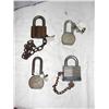 Image 1 : FOUR LOCKS WITH KEYS: TWO N&W AMERICAN LOCK LARGE  MASTER LOCK MARKED CSX, SARGENT & GREENLEAF    