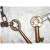 Image 2 : TWO BRASS KEYS ESS, C&EI ON LABEL NOT KEY    