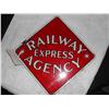 Image 3 : THREE SIGNS: CAST IRON LOUISVILLE &NASHVILLE RR  EQUIPMENT TRUST, PORCELAIN RAILWAY EXPRESS AGENCY, 