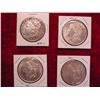 Image 1 : 4 Morgan Silver Dollars: 1898O, 1921(x2), 1921D