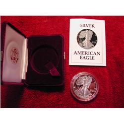 1987 Silver American Eagle Proof 1 Troy Oz .999 Silver---You can see the reflection in the coin of u