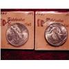 Image 1 : 1941 AND 1945 WALKING LIBERTY HALF DOLLARS (ONE  MONEY)