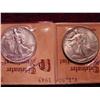 Image 1 : 1943 AND 1947 WALKING LIBERTY HALF