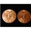 Image 1 : 2 - 50 PESOS MEXICAN GOLD PIECES (1-2 OZ OR 37.5  GRAMS ) X$