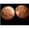 Image 2 : TWO MEXICAN GOLD 50 PESOS (1.2OZ OR 37.5) GRAMS  X'S $