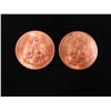 Image 2 : TWO 1947 MEXICAN 50 PESOS GOLD COINS (37.5 G OR  1.2 OZ)  X'S $