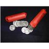 Image 1 : TWO ROLLS OF SILVER QUARTERS X'S $