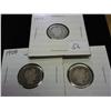 Image 1 : 1907, 08 AND 09 BARBER DIMES