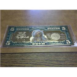 GOLD FOIL US $5 SILVER CERTIFICATE COPY