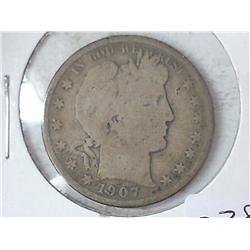 1907-S BARBER HALF DOLLAR