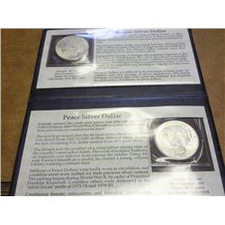 1921 MORGAN AND 1922 PEACE SILVER DOLLARS (UNC'S)