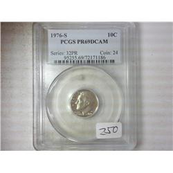1976-S ROOSEVELT DIME PCGS PR69DCAM