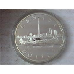 1984 CANADA TORONTO $ (PROOF) .3750 OZ ASW