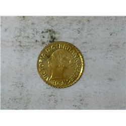 GOLD GREAT BRITAIN FANTASY COIN .2 GRAMS OF GOLD