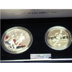 1994 WORLD CUP USA 2 COIN PROOF SET