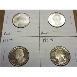 4-1981-S WASHINGTON QUARTERS (PROOF)