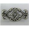 Image 1 : Navajo Sterling Sandcast Double Heart Pin Hallmark