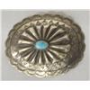 Image 1 : Navajo Silver Turquoise Concho Pin