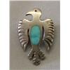Image 1 : Navajo Thunderbird Pin Turquoise and Silver