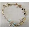 Image 1 : Zuni Silver & Multi Stone Inlay Dragonfly Bracelet
