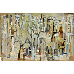 Figures and Houses in Jaffa by Yehiel Krize