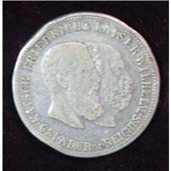 2. Silver "Wilhelm II. Deutscher Kaiser KonigVon Preussen", rev. "Kaiser