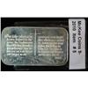 Image 1 : 5. Lord's Prayer One Troy Ounce .999 Fine Silver rectangular ingot.