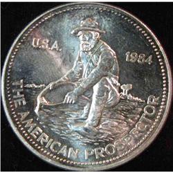 6. 1984 "The American Prospector" Engelhard One Troy Ounce .999+ Fine Silver.